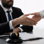 avocat serrant une main