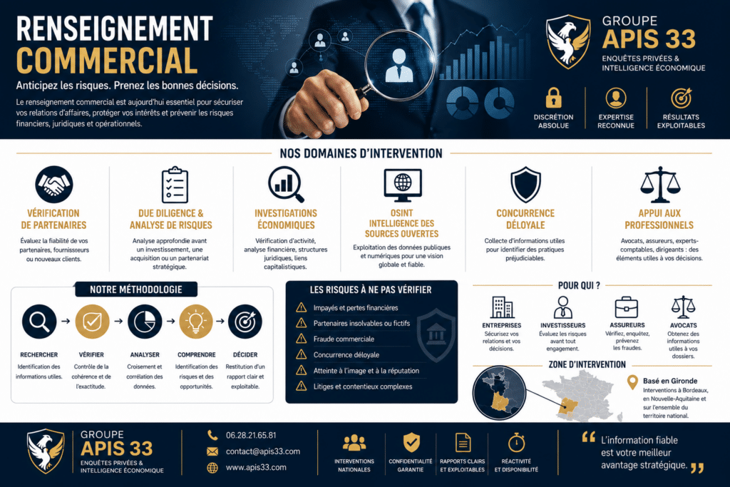 Renseignement commercial Groupe APIS 33