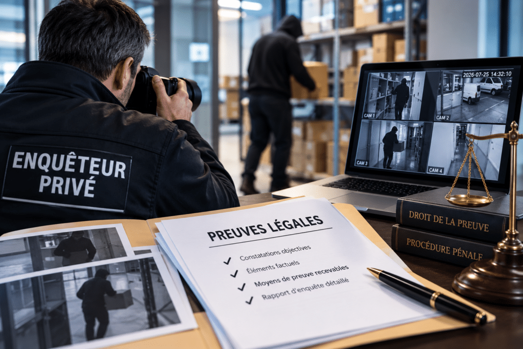 Enquête privée et preuves légales